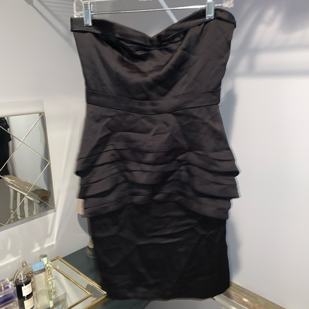 Tiered, black dress